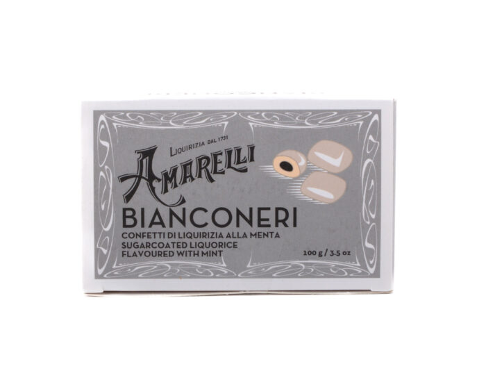 Amarelli bianconeri met pepermunt